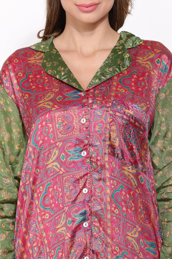 Recycled Silk Sari Nightshirt 017