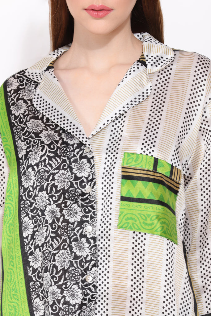 Recycled Silk Sari Nightshirt 015