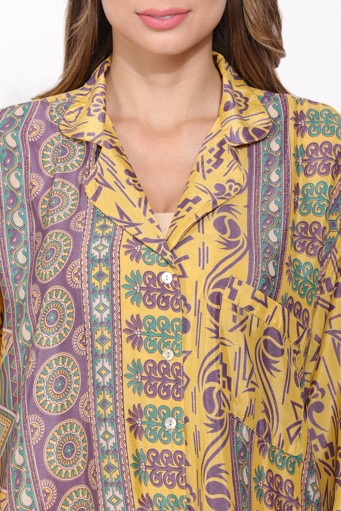 Recycled Silk Sari Nightshirt 040