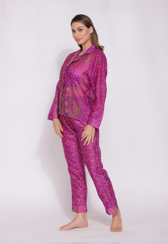 Recycled Silk Sari Pyjamas 004