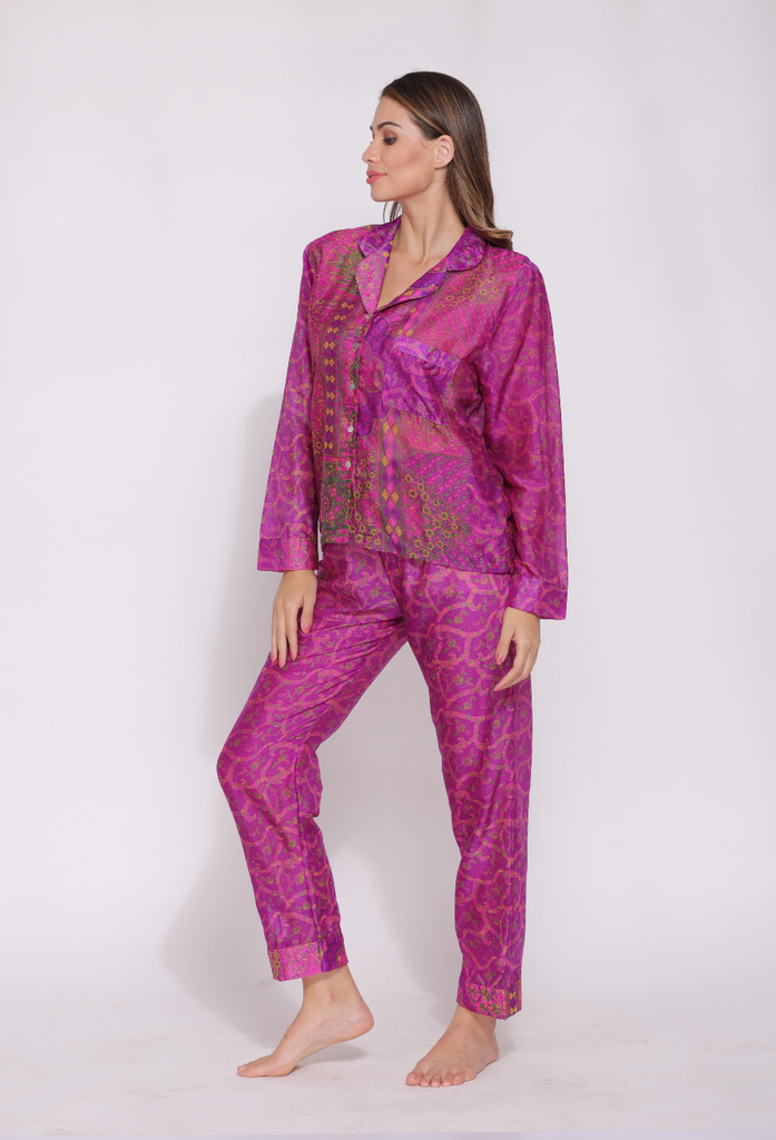 Recycled Silk Sari Pyjamas 004