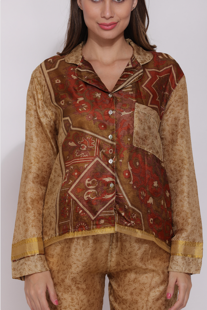 Recycled Silk Sari Pyjamas 005