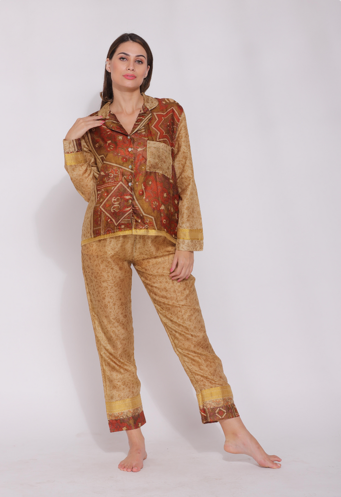 Recycled Silk Sari Pyjamas 005