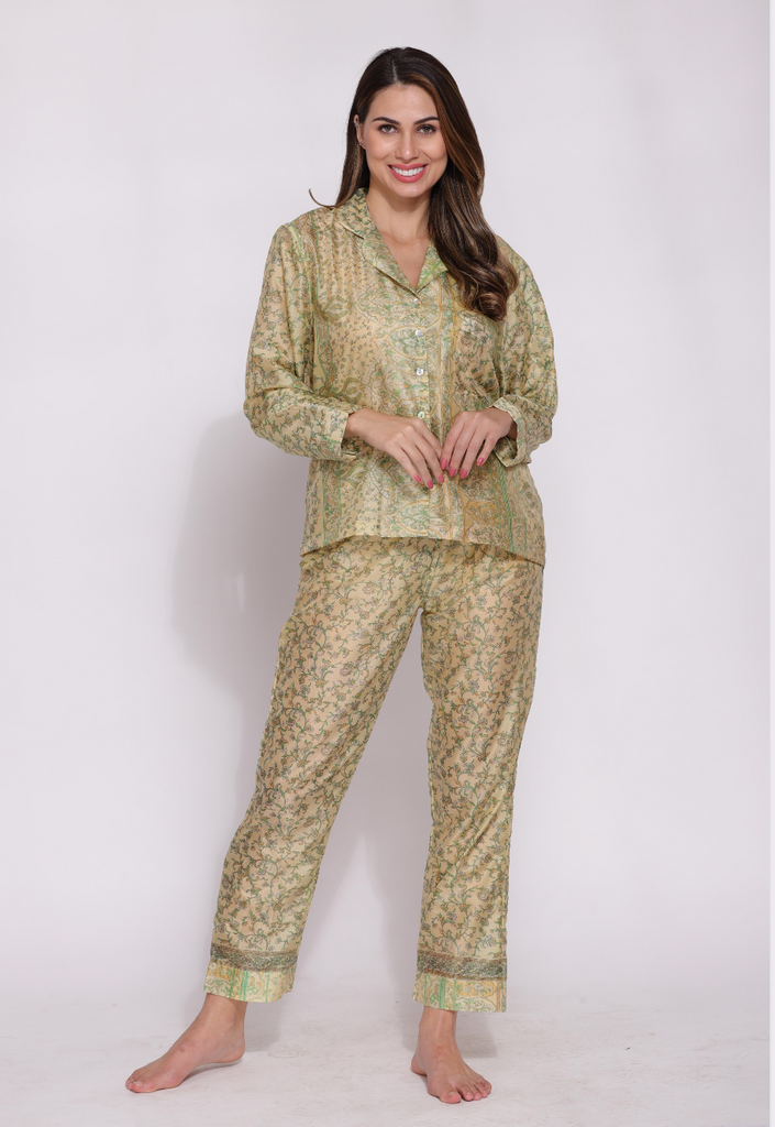 Recycled Silk Sari Pyjamas 007