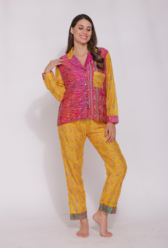 Recycled Silk Sari Pyjamas 010