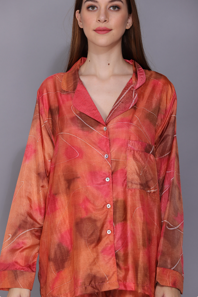 Recycled Silk Sari Pyjamas 040
