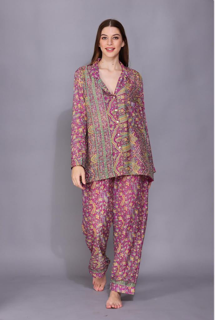 Recycled Silk Sari Pyjamas 033