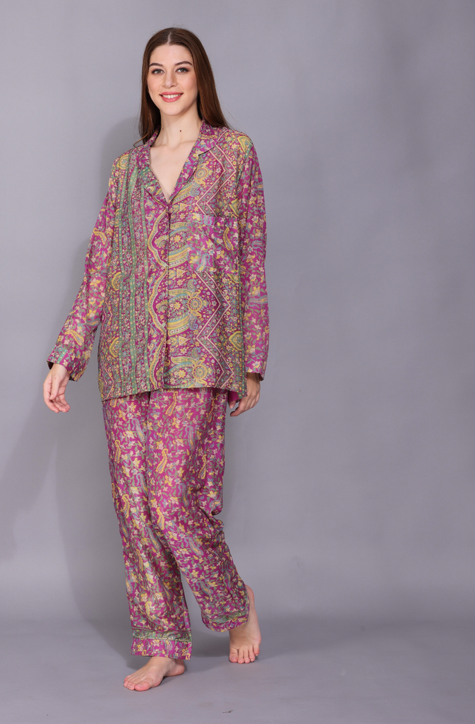 Recycled Silk Sari Pyjamas 033