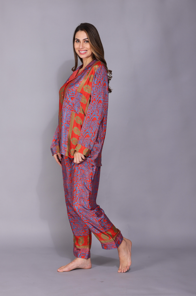 Recycled Silk Sari Pyjamas 029