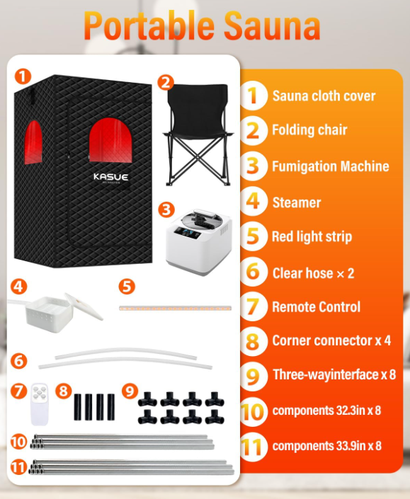 Infrared sauna box, portable steam sauna tent