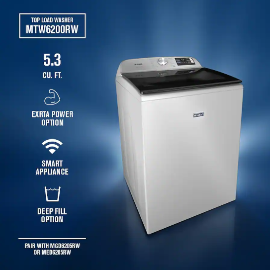 5.3 Cu. Ft. High-Efficiency Smart Top-Load Washer