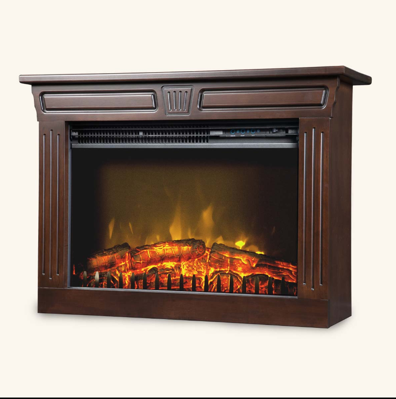 Amish Fireplace – Genuine Real Wood Amish-Built Mantle – Electric Fireplace Heater – Hi-Def Fireless Flame
