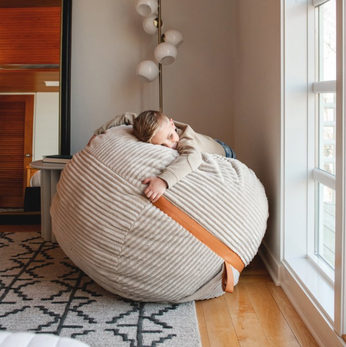 Fuf 4Ft Foam Bean Bag Chair with Removable Cover
