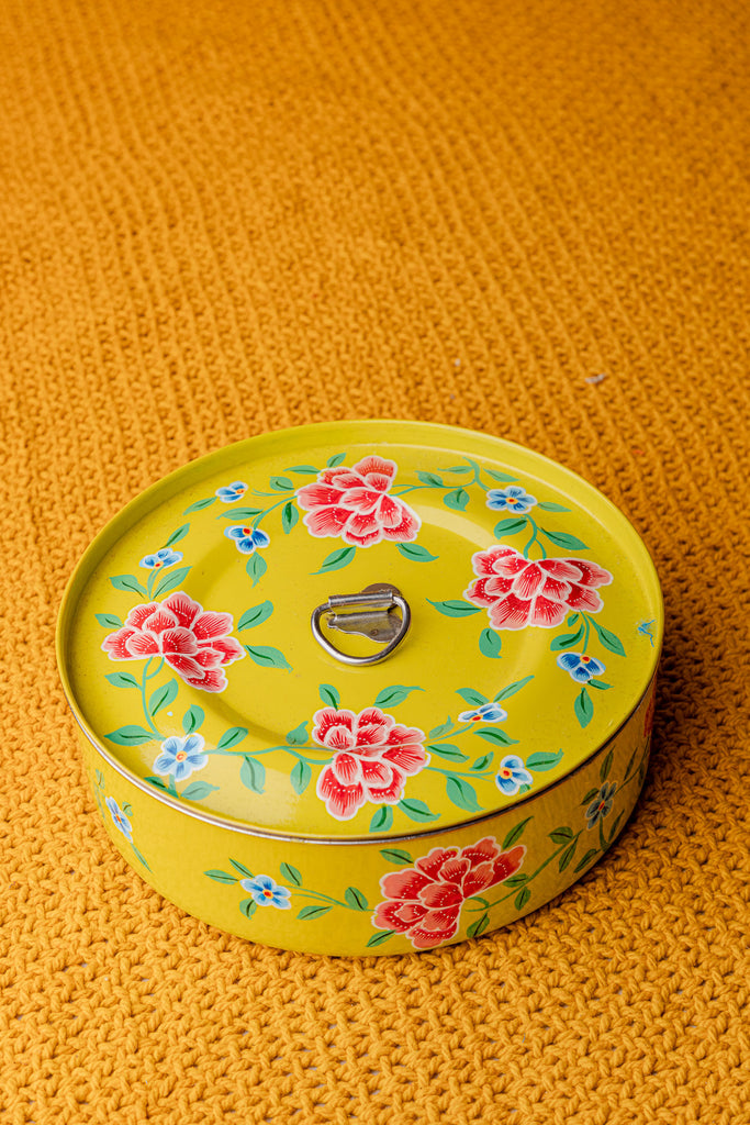 Hand Painted  Floral Masala Box