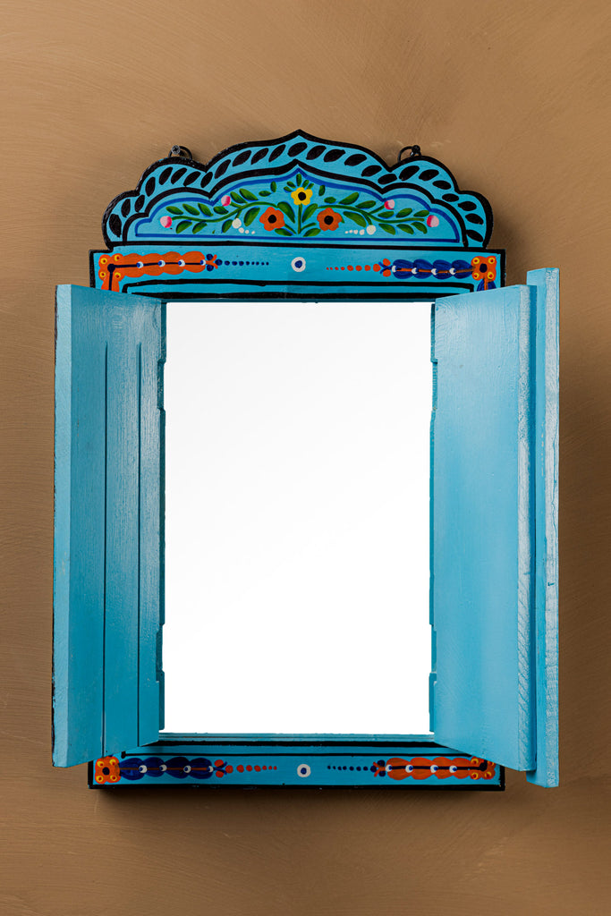 Tuqoise Hand Painted Window Mirror