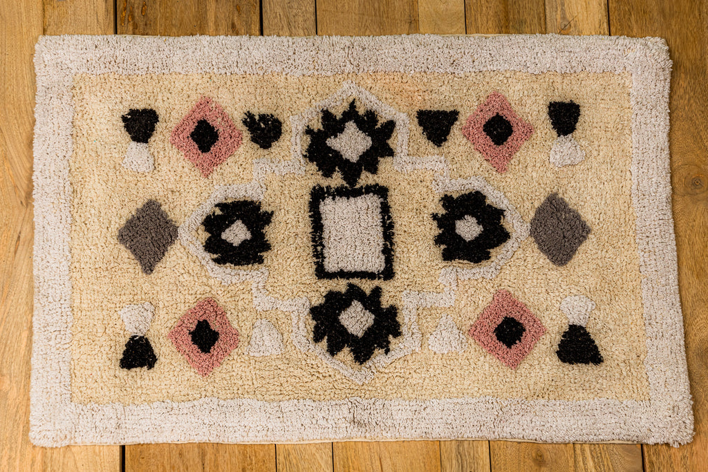 Beige Turkish Style 100% cotton Recycled Rug