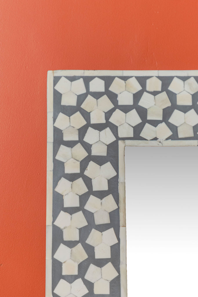 Grey Bone Inlay Floor Mirror