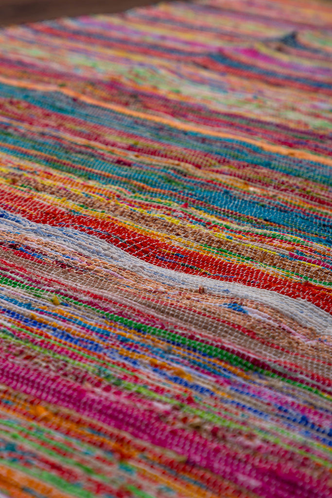 Multi Colour Recycled Cotton Rag Rug