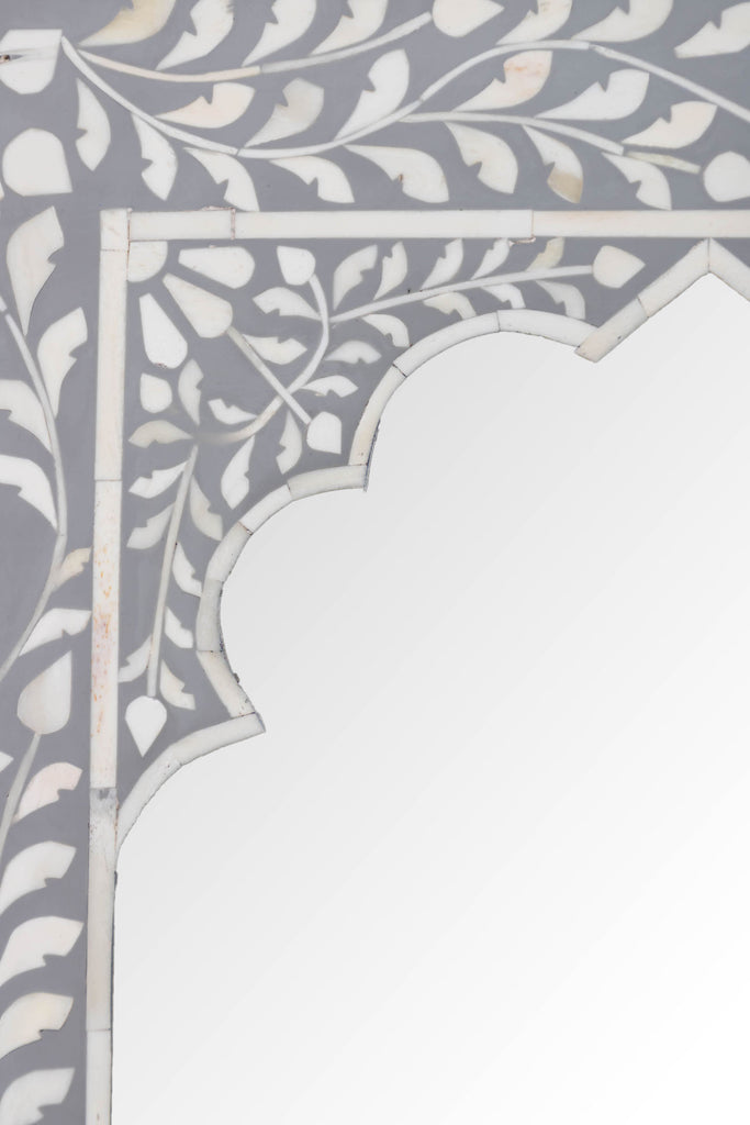 Grey Mandir Bone Inlay Mirror