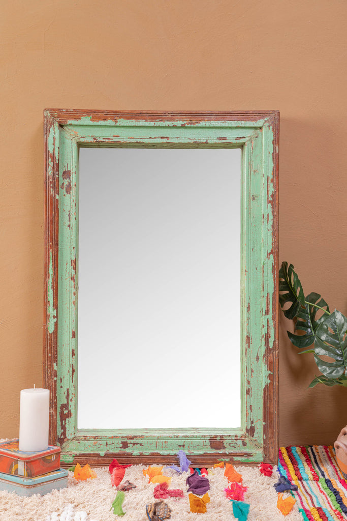 Green Vintage Large Mirror