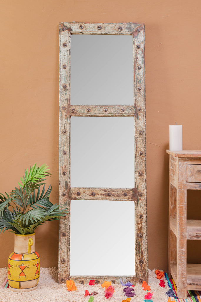 Beige Vintage Partition Mirror