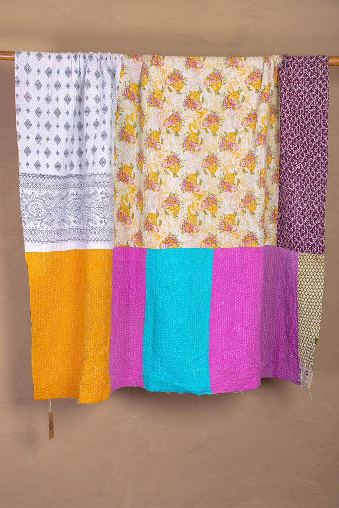 Multi colour Vintage Kantha Throw
