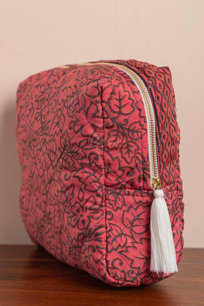 Pink Recycled Saree Carry Clutch