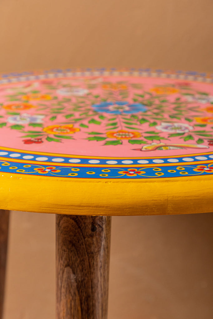 Hand Painted Paradise Design Table | Birch&Yarn