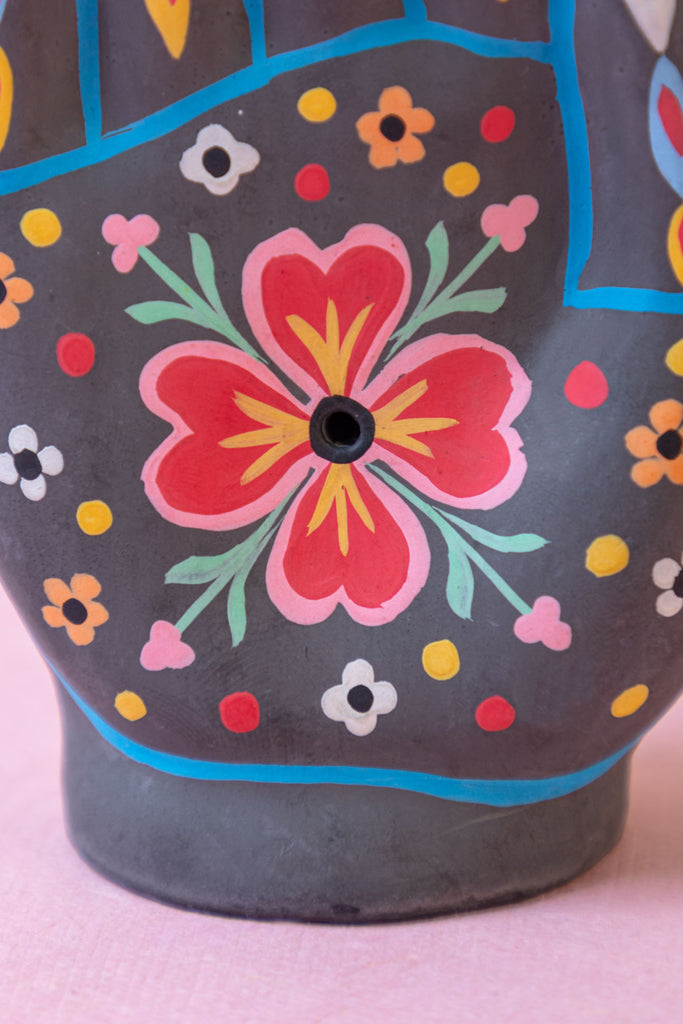 Hand Painted Floral Hand Clay Ash Catcher | Birch&Yarn