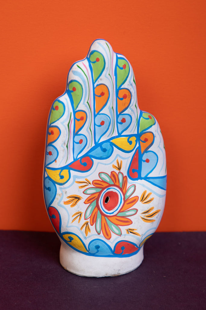 Hand Painted Spiral Hand Clay Ash Catcher | Birch&Yarn