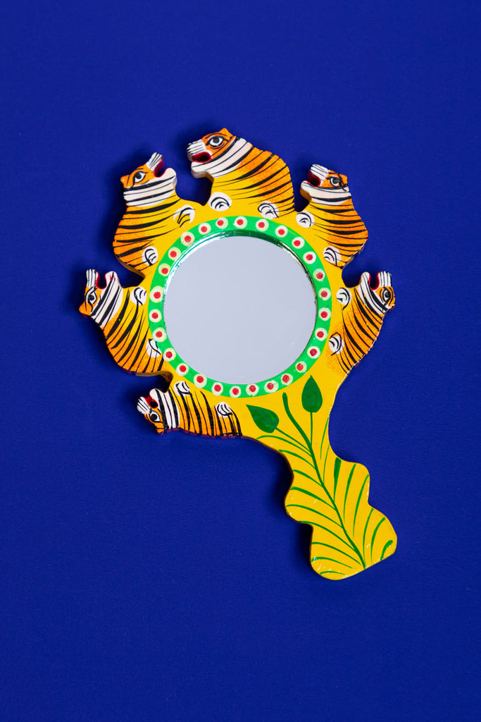 Tiger Hand Painted Pocket Mirror
