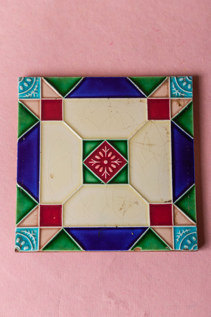 Multi-Coloured Vintage Ceramic Tiles