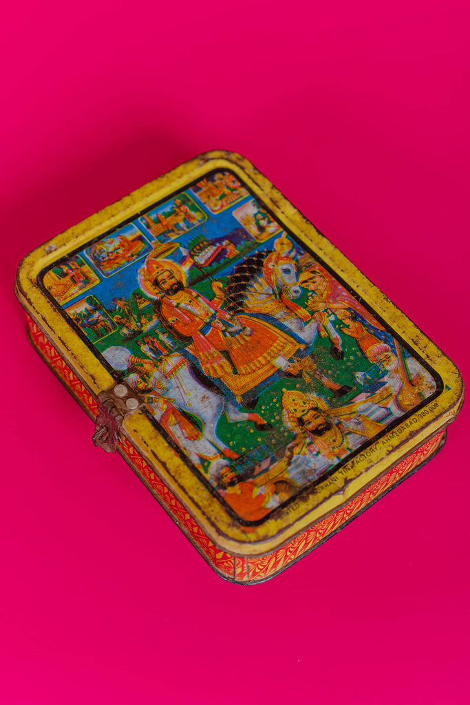 God Khatu Shyam Printed Vintage Iron Box