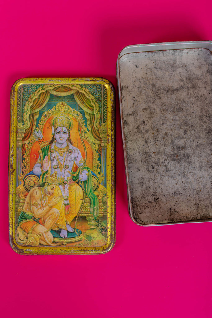 Lord Ram Printed Vintage Iron Box