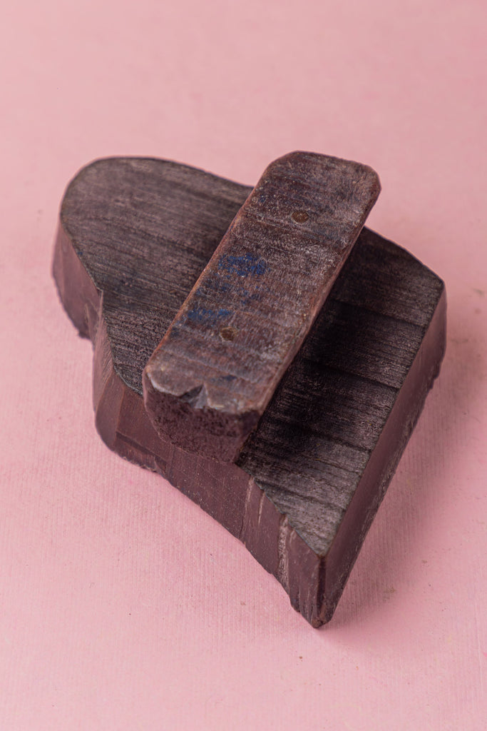 Engraved Brown Antique Kashmiri Printing Block