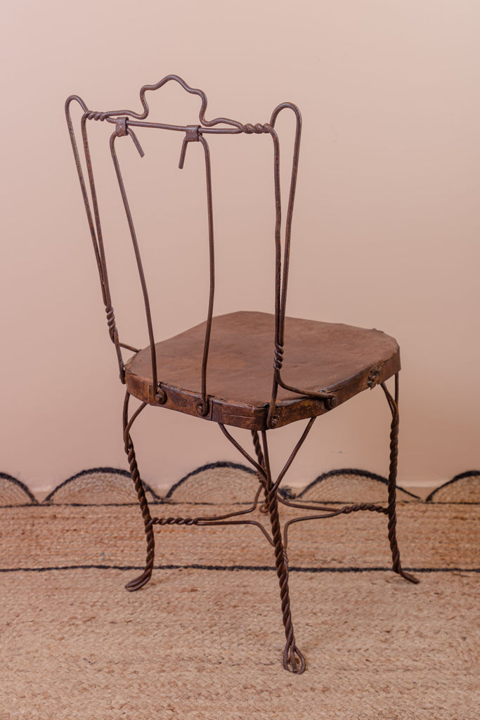 Brown Rusty Vintage Iron Chair