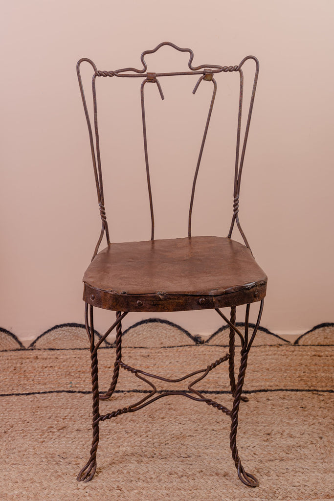Brownish Iron Antique Chair