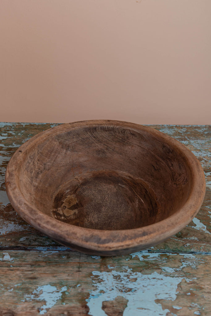 Crafted Wooden Vintage Bowl
