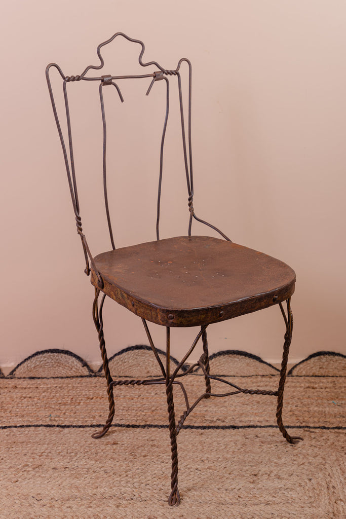 Brownish Iron Antique Chair