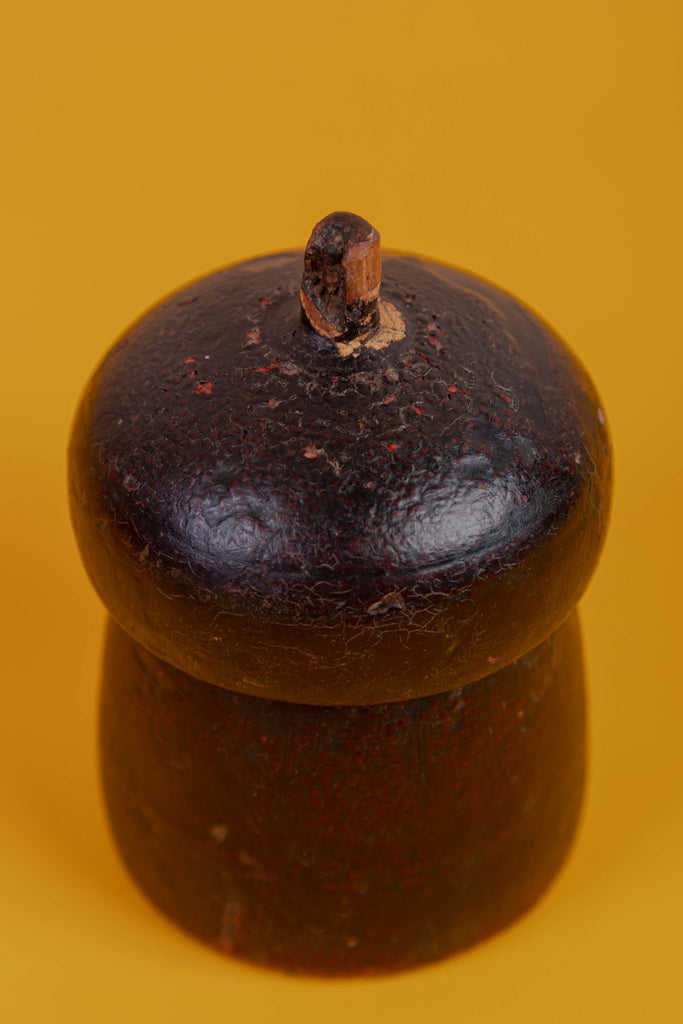 Dark Brown Vintage Spice Box