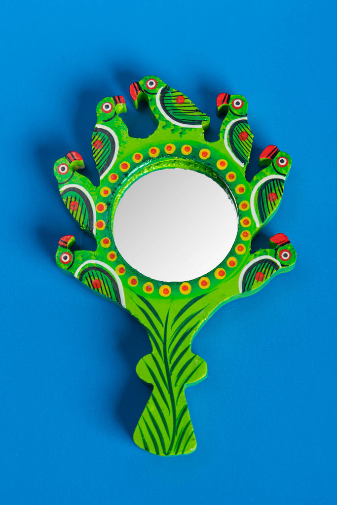 Parrot Hand Painted Pocket Mirror