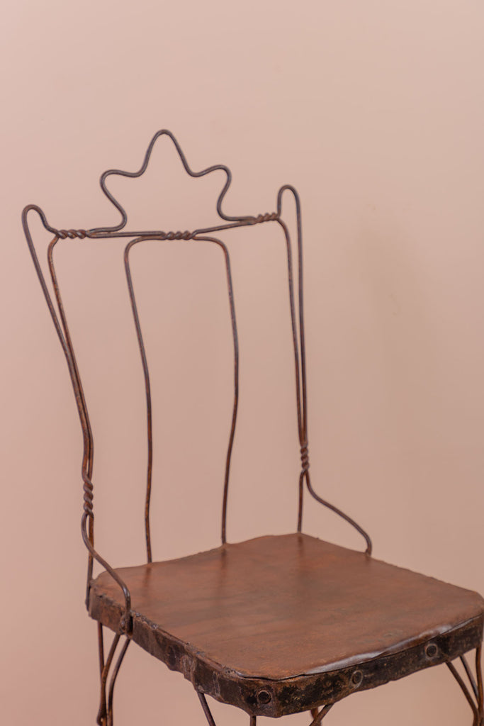 Chocolate Brown Antique Iron Chair