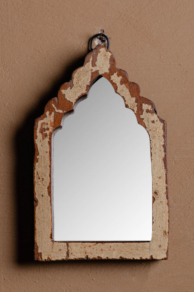 Vintage Arched Wooden Mirror - 103