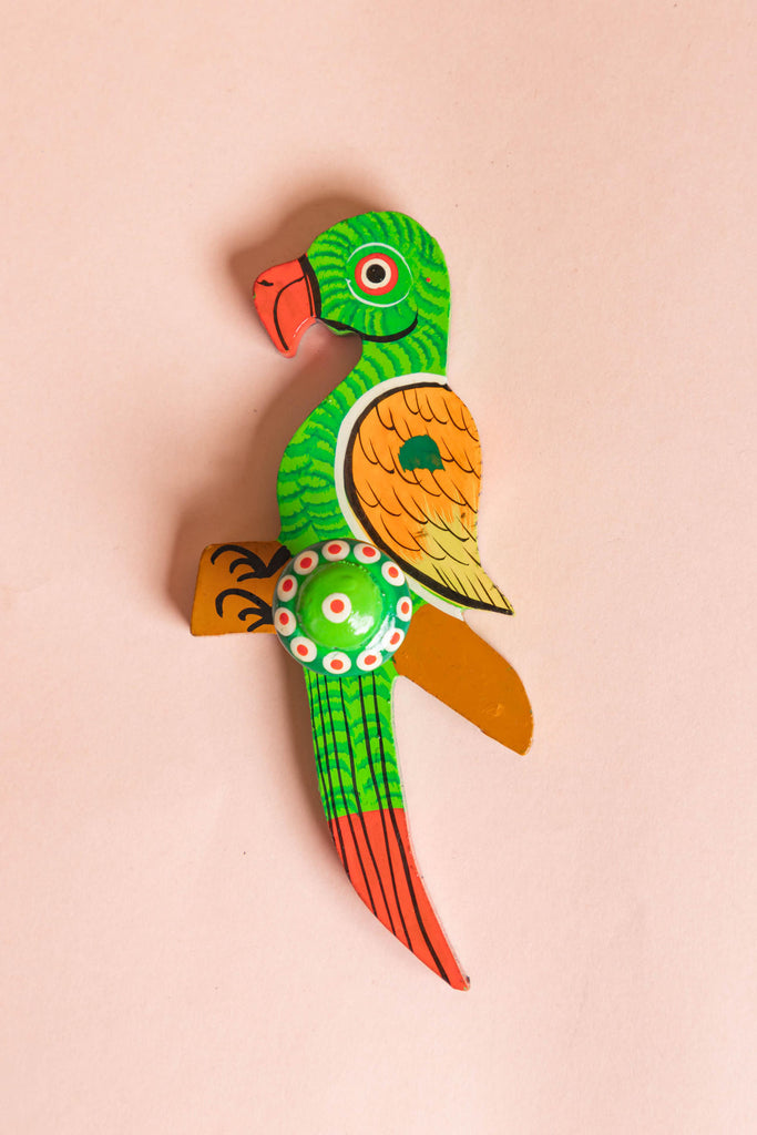 Parrot Hand Painted Wooden Hooks