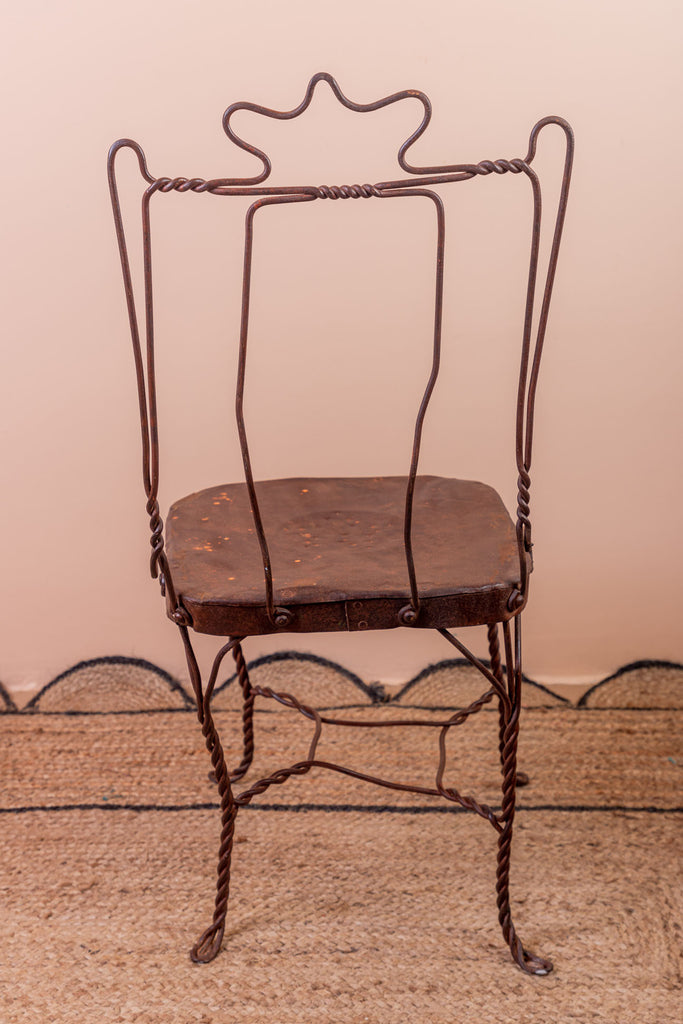 Brown Old-Style Vintage Iron Chair