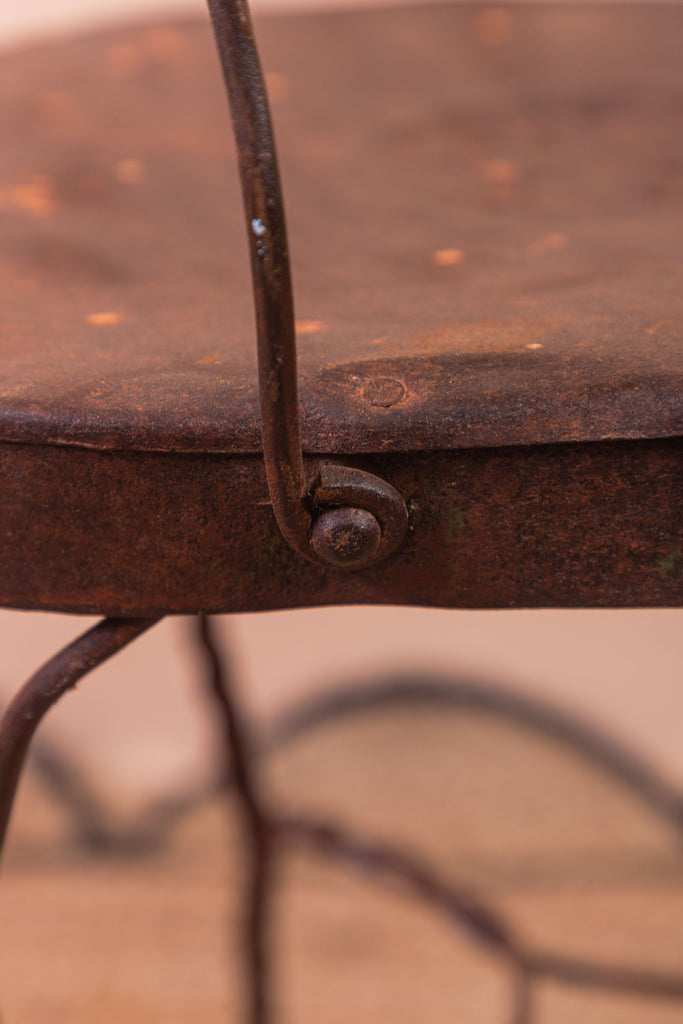 Brown Old-Style Vintage Iron Chair