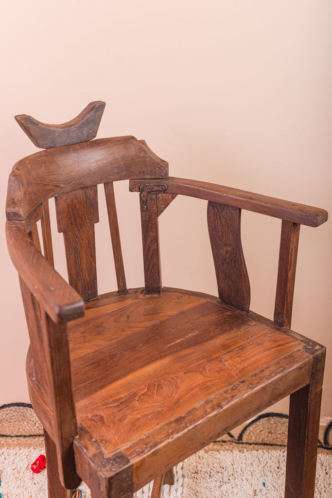 Antique Wooden Arm-Barber Chair