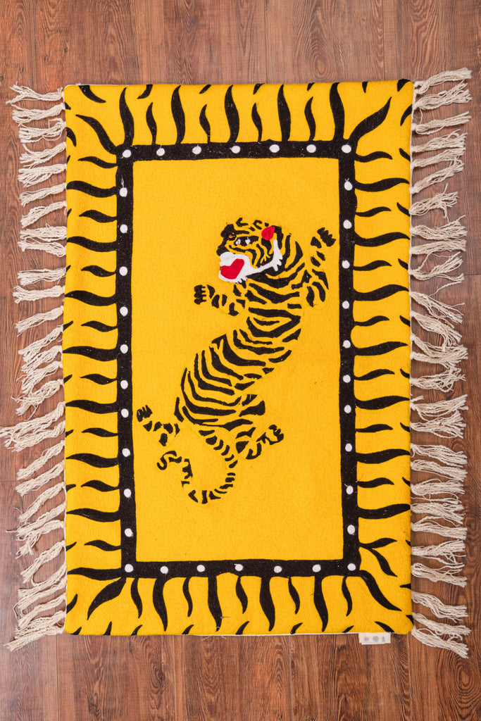 Yellow Tiger Handmade Rug (S)