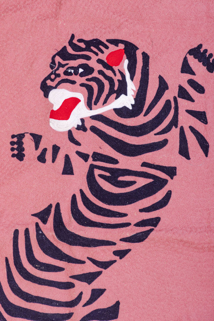Soft Pink Tiger Handmade Rug (L)