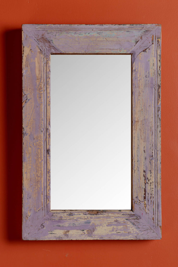 Mauve Antique Rectangular Mirror